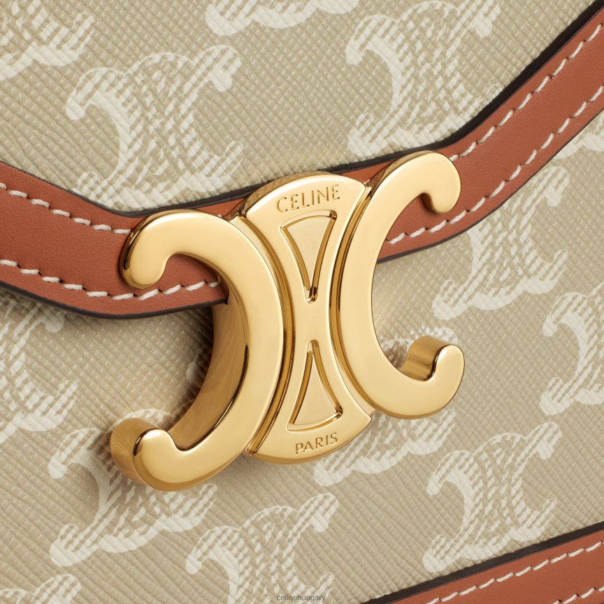 kiegészítők CELINE borítékos táska triumph vászonból és borjúbőrből grege nők J6P488224