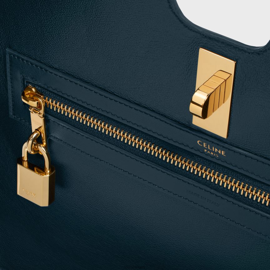 kiegészítők CELINE cabas 16 sima borjúbőrben sötétkék nők J6P488151