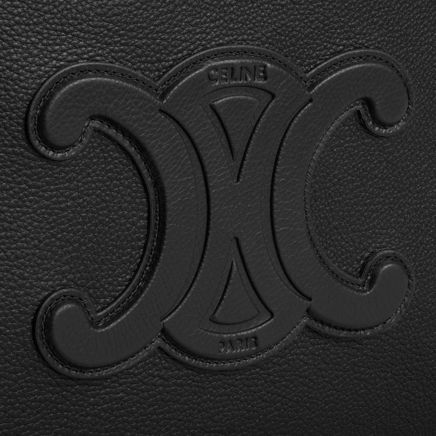 kiegészítők CELINE cabas húzózsinór cuir triomphe szemcsés borjúbőrből fekete nők J6P488196
