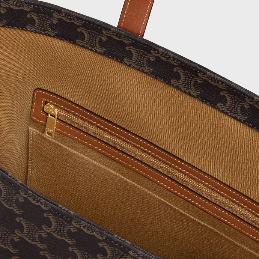 kiegészítők CELINE cabas húzózsinór triumph vászonból és borjúbőrből Cser nők J6P488235