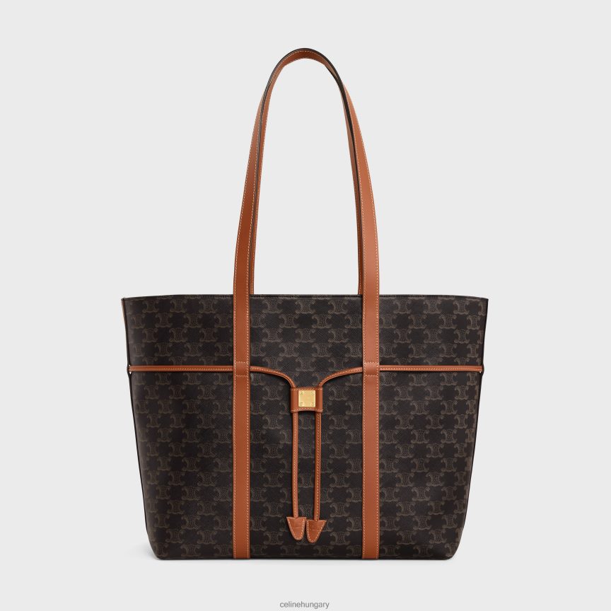 kiegészítők CELINE cabas húzózsinór triumph vászonból és borjúbőrből Cser nők J6P488235