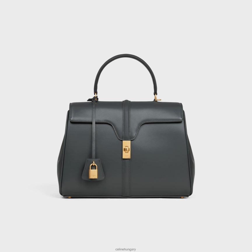 kiegészítők CELINE classicique 16-os szatén borjúbőr táska palaszürke nők J6P488123