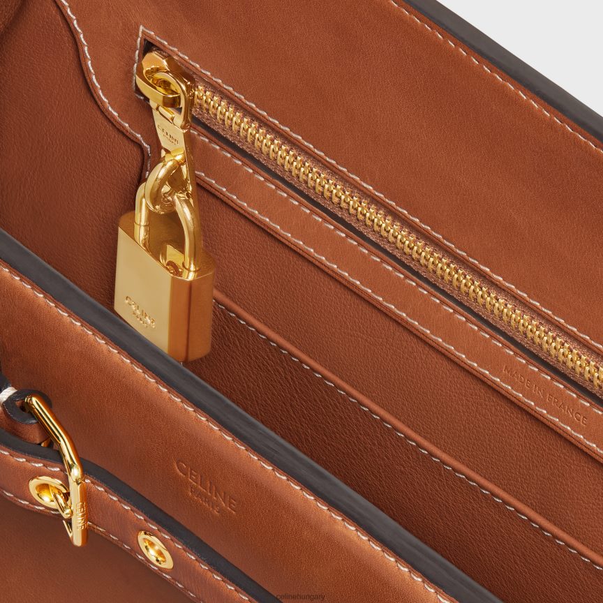 kiegészítők CELINE conti táska természetes borjúbőrből Cser nők J6P488166