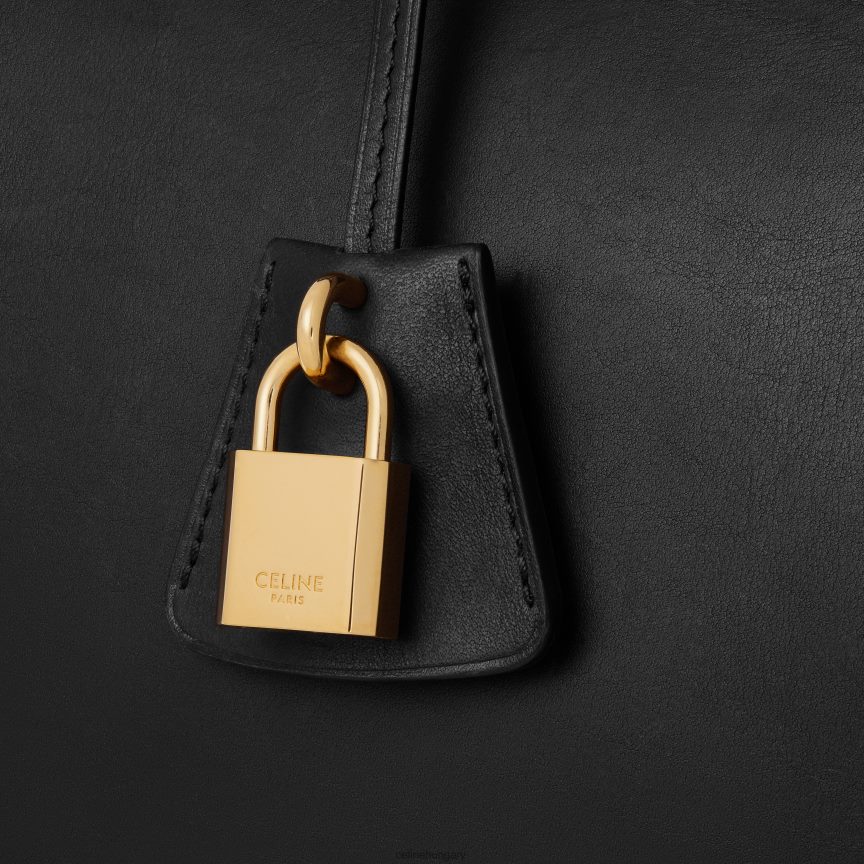 kiegészítők CELINE conti táska természetes borjúbőrből fekete nők J6P488165