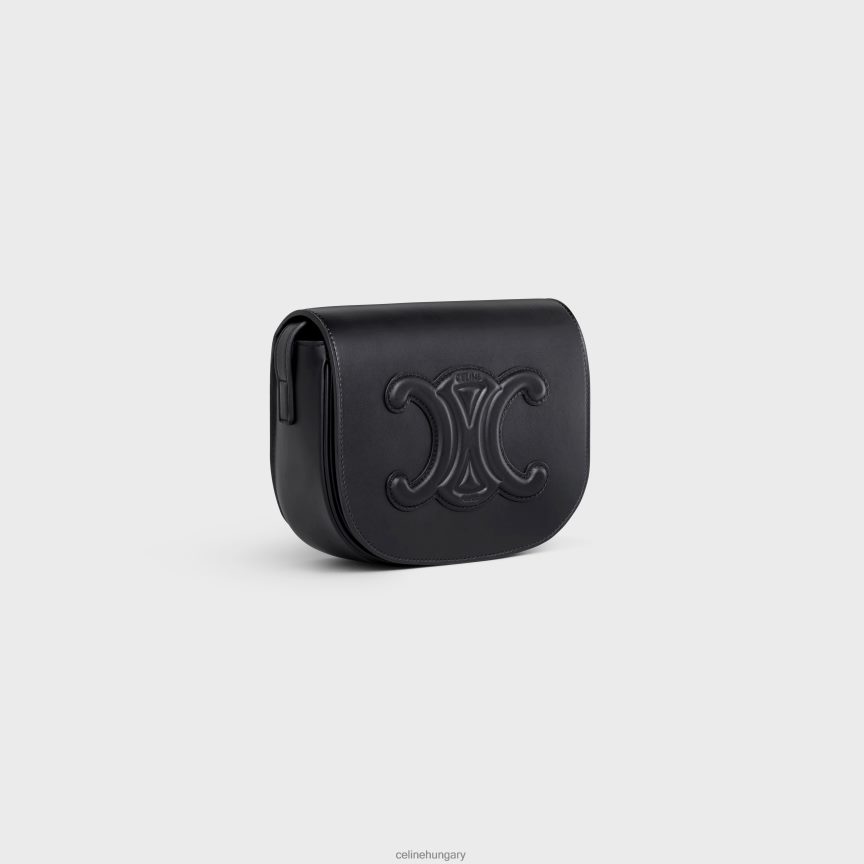 kiegészítők CELINE folco cuir triomphe sima borjúbőrben fekete nők J6P488209