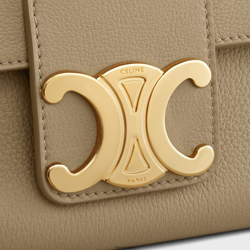 kiegészítők CELINE közepes Victoire táska rugalmas borjúbőrből barna szépia nők J6P4886