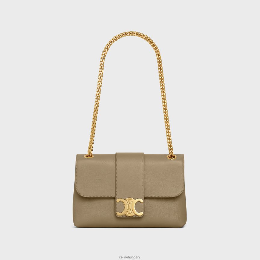 kiegészítők CELINE közepes Victoire táska rugalmas borjúbőrből barna szépia nők J6P4886