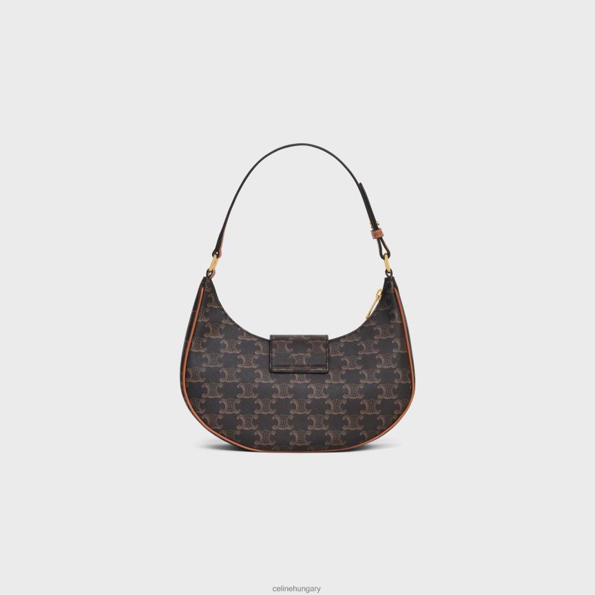 kiegészítők CELINE közepes ava triomphe táska triomphe vászonból és borjúbőrből Cser nők J6P488154