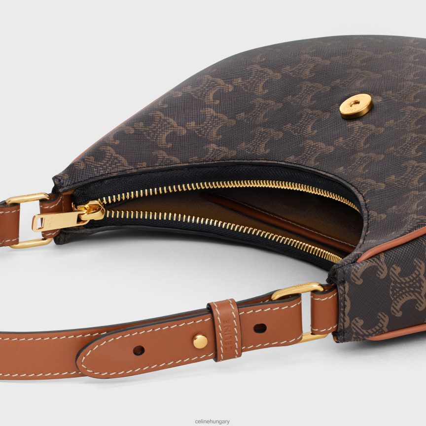 kiegészítők CELINE közepes ava triomphe táska triomphe vászonból és borjúbőrből Cser nők J6P488154