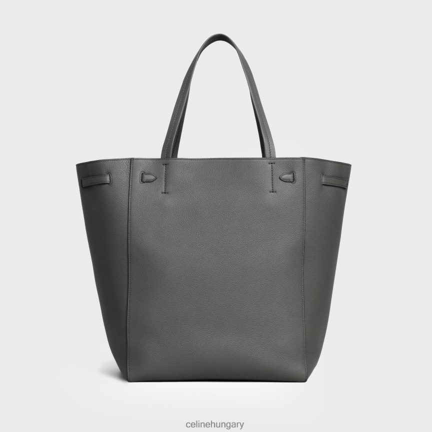 kiegészítők CELINE közepes cabas fantom puha szemcsés borjúbőrből szürke nők J6P488254