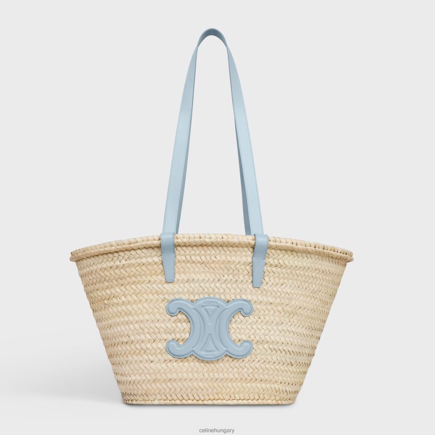 kiegészítők CELINE közepes klasszikus páncél pálmalevélből és borjúbőrből Halványkék nők J6P48825