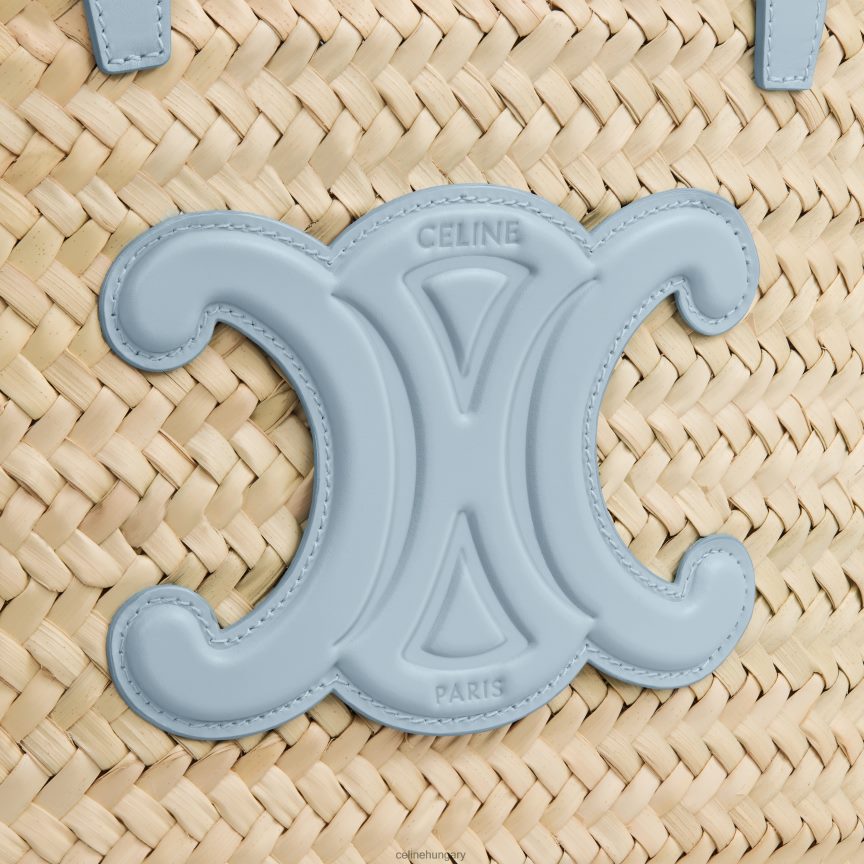 kiegészítők CELINE közepes klasszikus páncél pálmalevélből és borjúbőrből Halványkék nők J6P48825