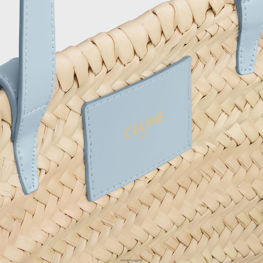 kiegészítők CELINE közepes klasszikus páncél pálmalevélből és borjúbőrből Halványkék nők J6P48825