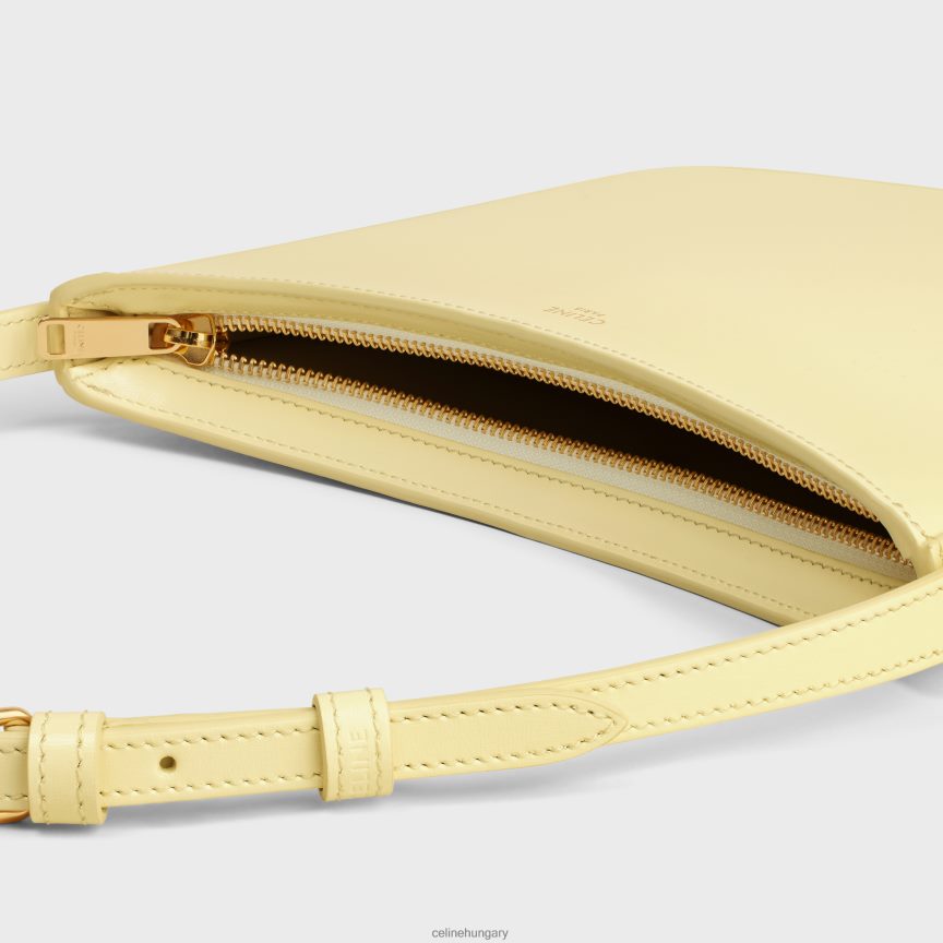 kiegészítők CELINE közepes kroktáska fényes borjúbőrből napfény nők J6P488295