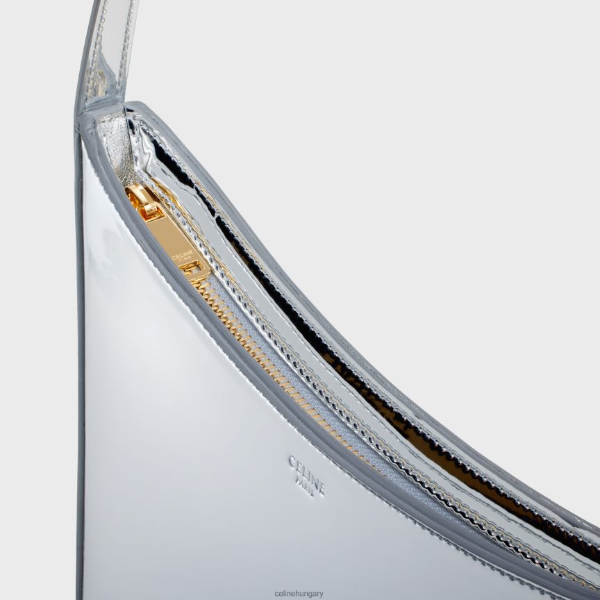 kiegészítők CELINE közepes kroktáska tükörtextilből ezüst nők J6P488296