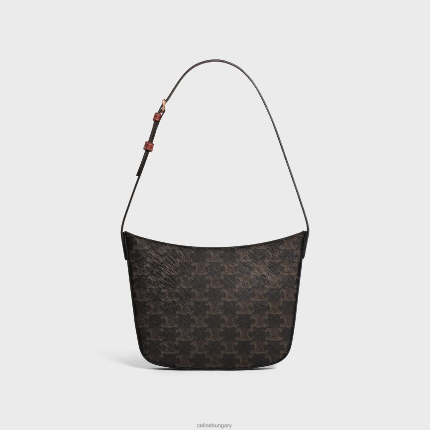 kiegészítők CELINE közepes kroktáska triumph vászonból és borjúbőrből Cser nők J6P488229