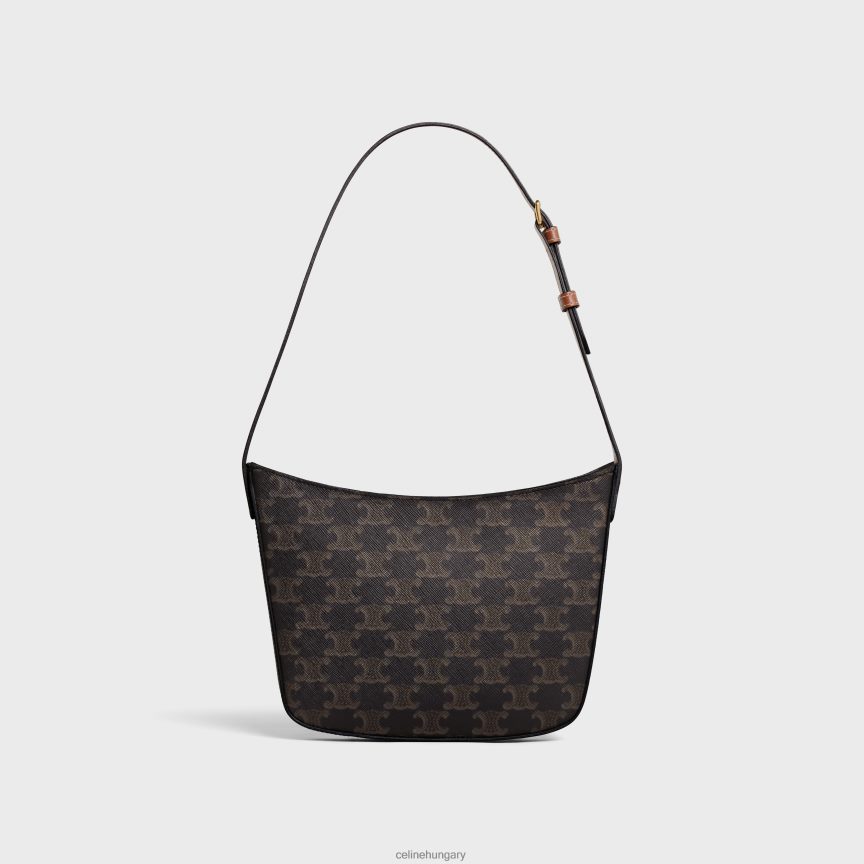 kiegészítők CELINE közepes kroktáska triumph vászonból és borjúbőrből Cser nők J6P488229