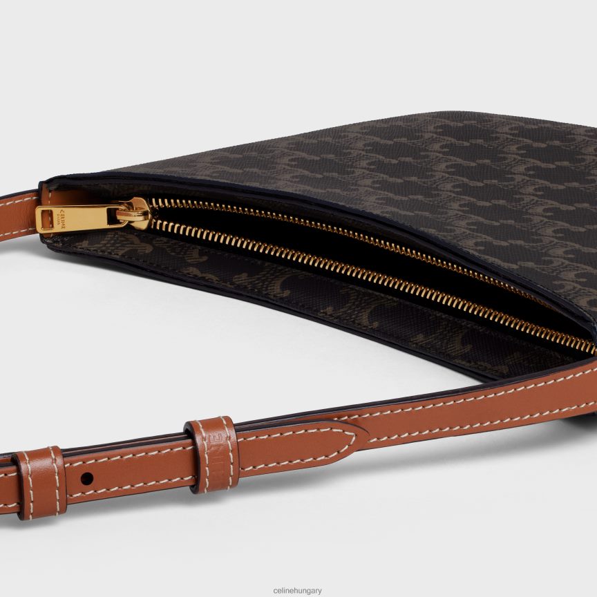 kiegészítők CELINE közepes kroktáska triumph vászonból és borjúbőrből Cser nők J6P488229