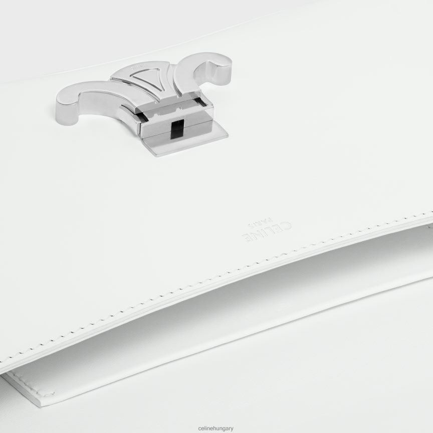 kiegészítők CELINE közepes lola táska fényes borjúbőrből blanc de blanc nők J6P48817