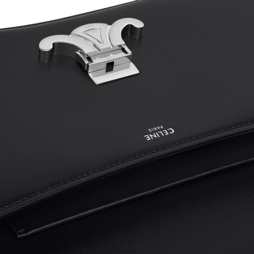 kiegészítők CELINE közepes lola táska fényes borjúbőrből fekete nők J6P48816