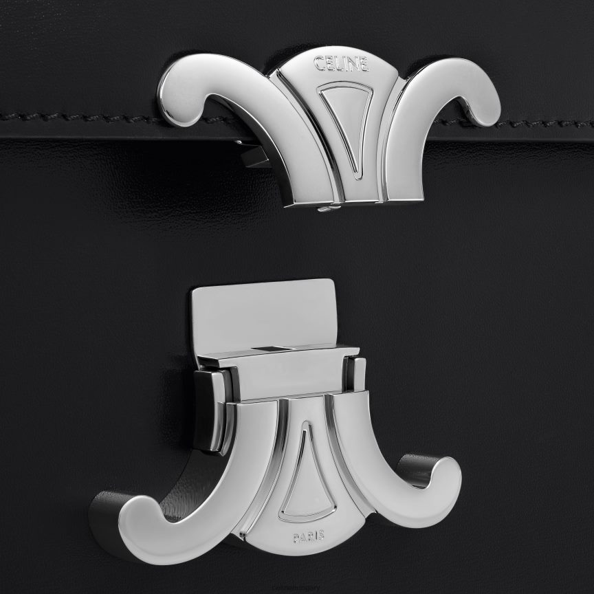 kiegészítők CELINE közepes lola táska fényes borjúbőrből fekete nők J6P48816