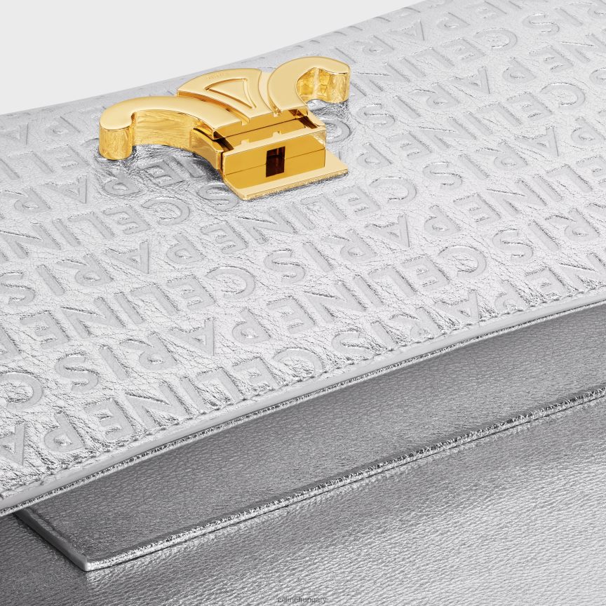 kiegészítők CELINE közepes lola táska laminált borjúbőrből, mindenhol ezüst nők J6P48818