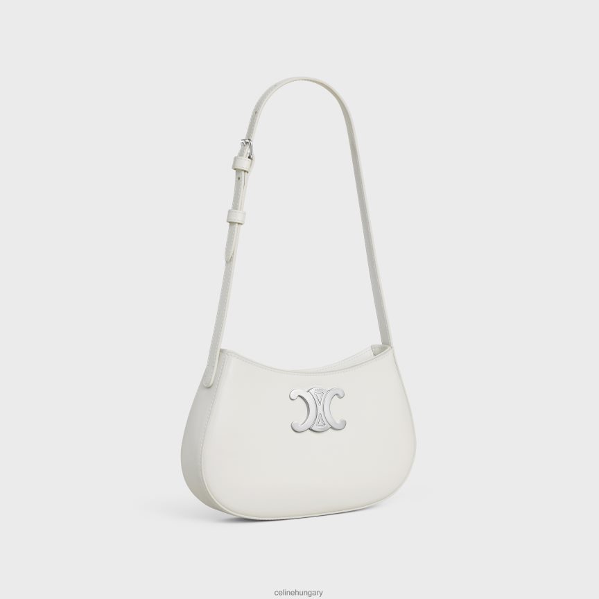 kiegészítők CELINE közepes méretű táska fényes borjúbőrből fehér nők J6P48813
