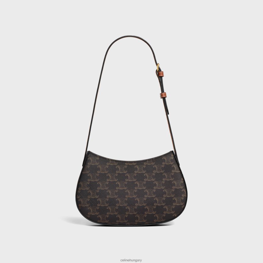 kiegészítők CELINE közepes méretű táska triumph vászonból és borjúbőrből Cser nők J6P48814