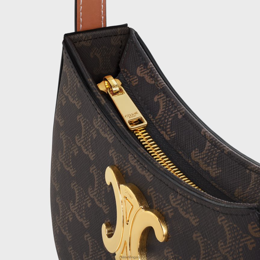 kiegészítők CELINE közepes méretű táska triumph vászonból és borjúbőrből Cser nők J6P48814