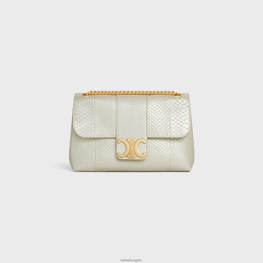 kiegészítők CELINE közepes victoire táska gyöngyházfényű pythonból fehér nők J6P48888
