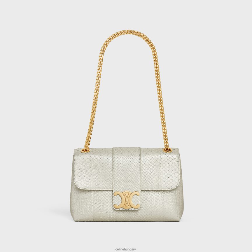 kiegészítők CELINE közepes victoire táska gyöngyházfényű pythonból fehér nők J6P48888