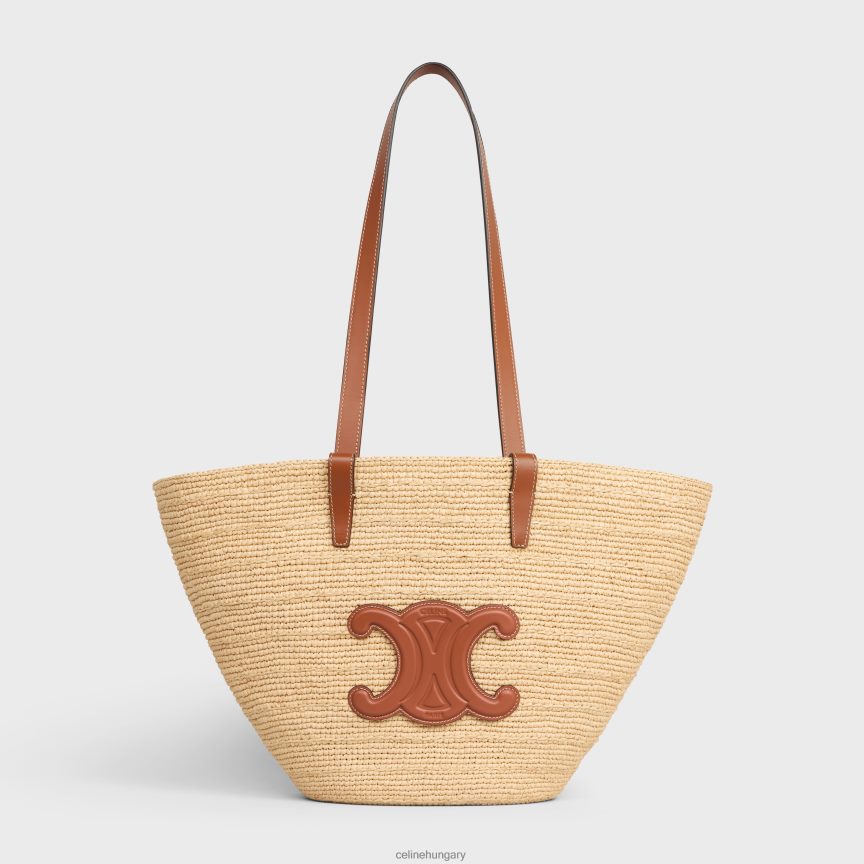 kiegészítők CELINE közepesen rugalmas klasszikus páncél raffia és borjúbőrből Cser nők J6P48824