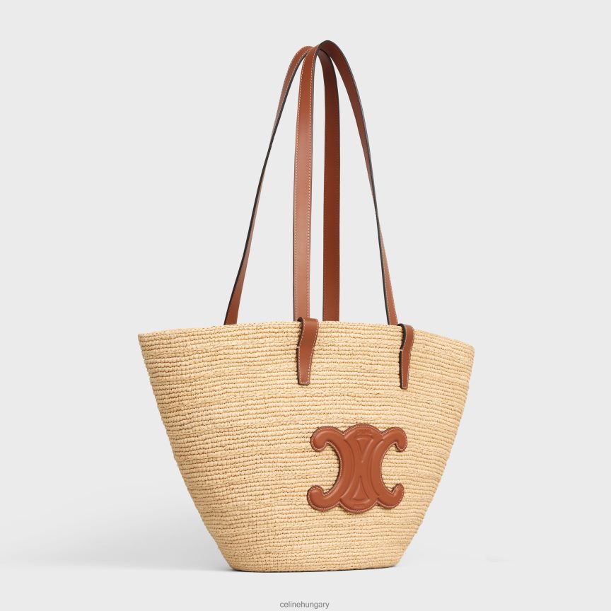 kiegészítők CELINE közepesen rugalmas klasszikus páncél raffia és borjúbőrből Cser nők J6P48824