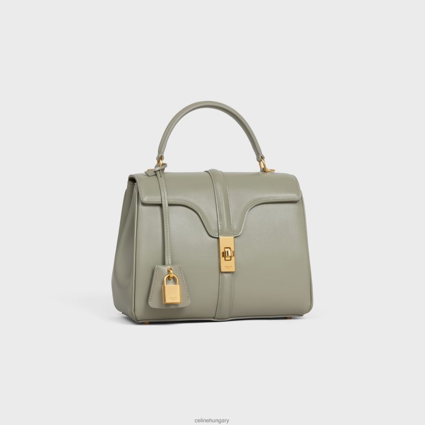 kiegészítők CELINE kis 16-os zacskó szatén borjúbőrből zöld agyag nők J6P488125