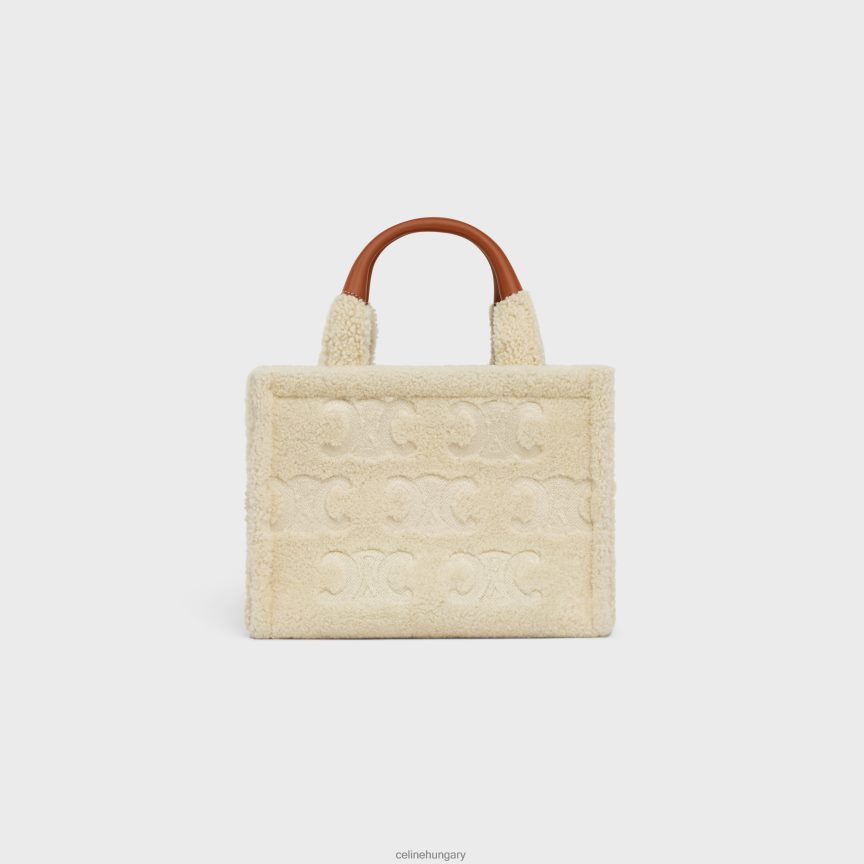 kiegészítők CELINE kis cabas thais nyírásban triomphímzéssel természetes/barna nők J6P488252