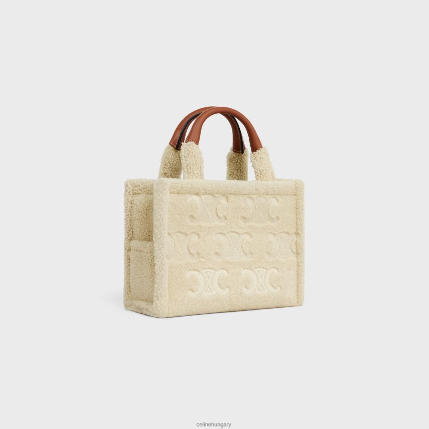 kiegészítők CELINE kis cabas thais nyírásban triomphímzéssel természetes/barna nők J6P488252