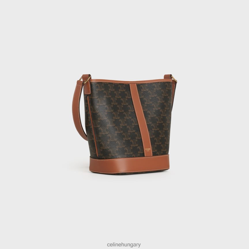 kiegészítők CELINE kis vödör triumph vászonból és borjúbőrből Cser nők J6P488218