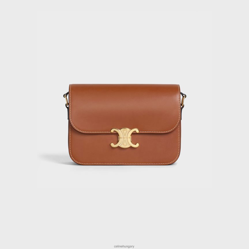 kiegészítők CELINE klasszikus triomphe táska természetes borjúbőrből Cser nők J6P48891