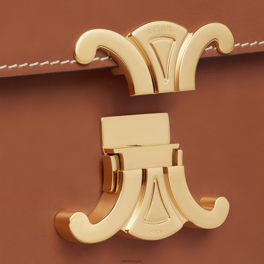 kiegészítők CELINE klasszikus triomphe táska természetes borjúbőrből Cser nők J6P48891