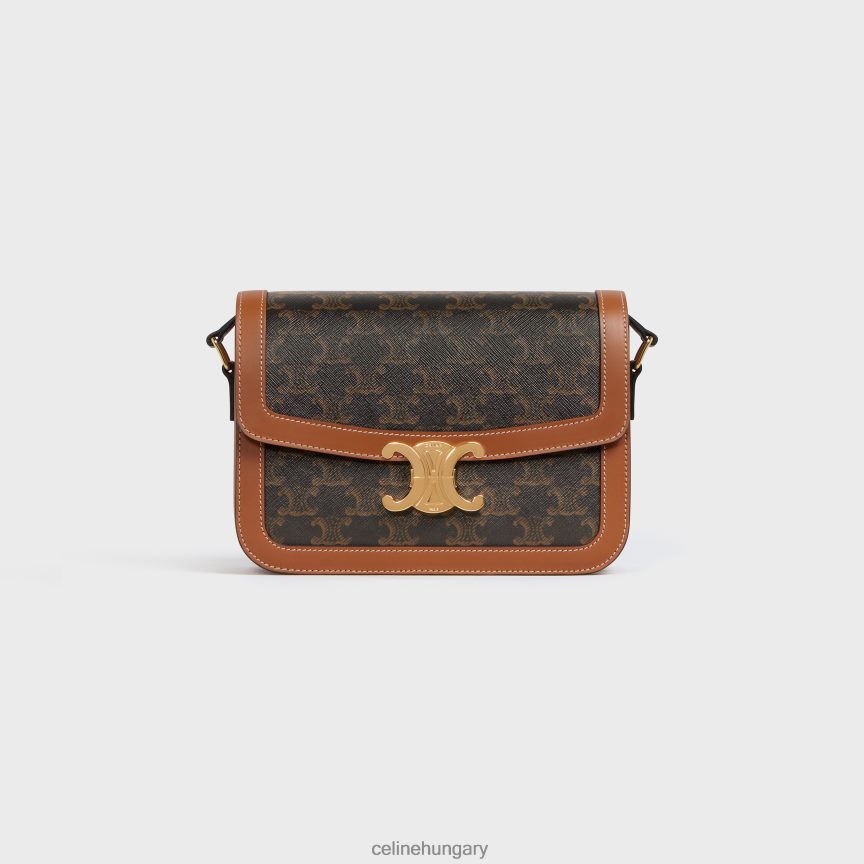 kiegészítők CELINE klasszikus triomphe táska triomphe vászonból és borjúbőrből Cser nők J6P48890