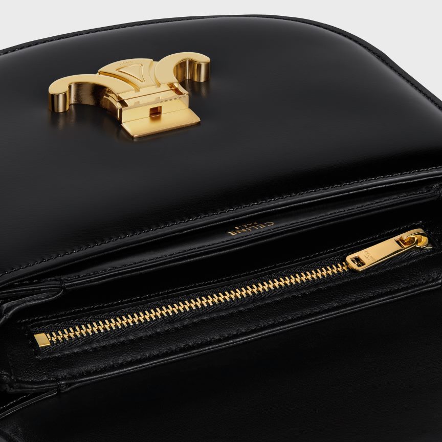 kiegészítők CELINE lánc besace clea fényes borjúbőrből fekete nők J6P48856