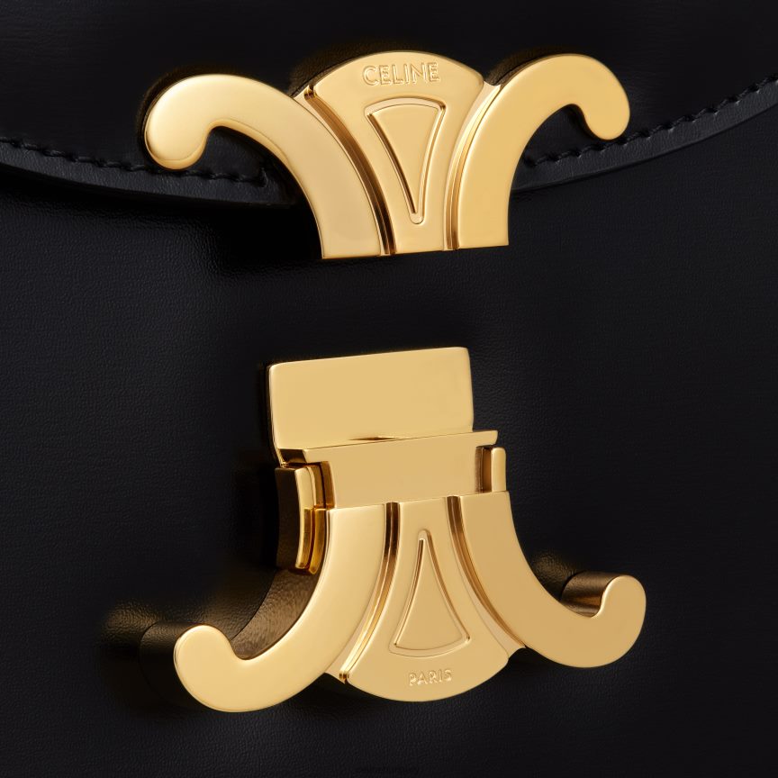 kiegészítők CELINE lánc besace clea fényes borjúbőrből fekete nők J6P48856