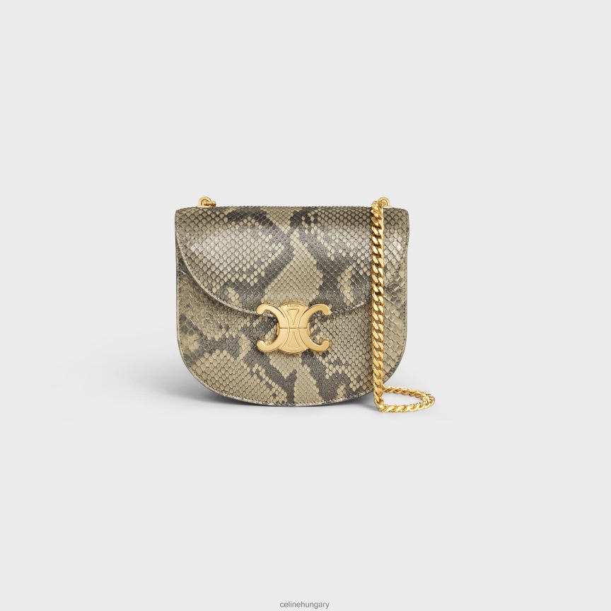 kiegészítők CELINE lánc besace clea gyöngyházfényű pitonban természetes nők J6P48837