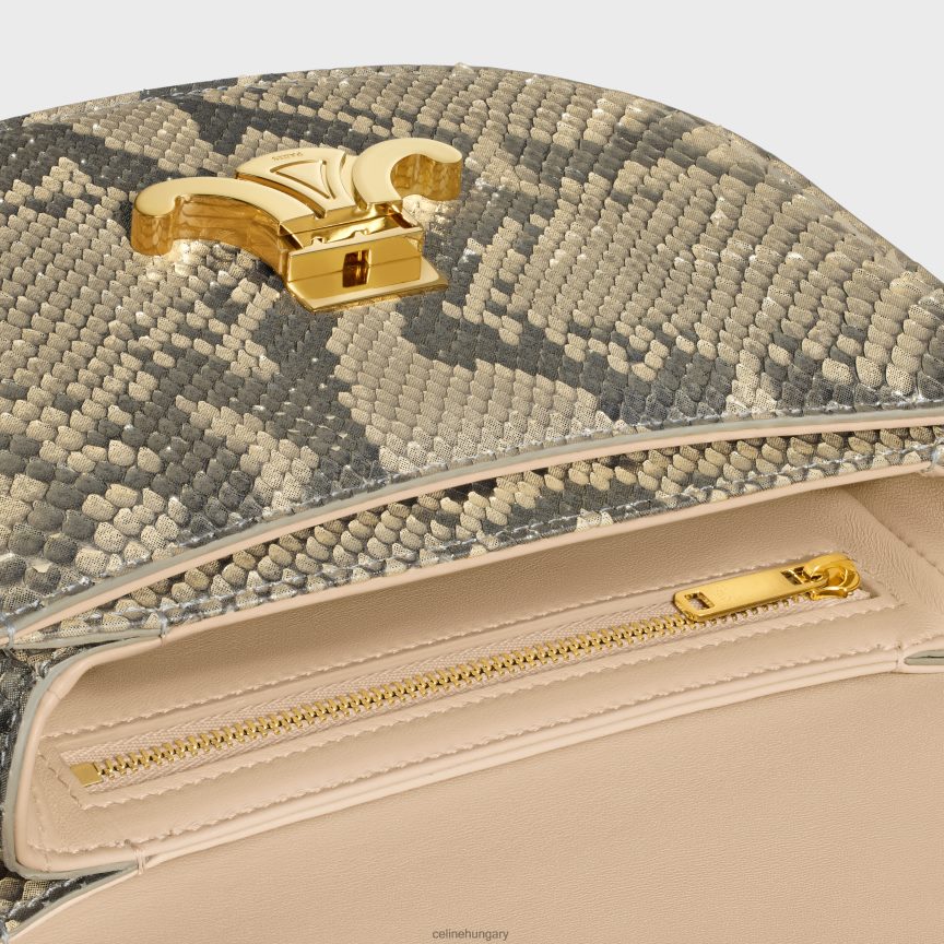 kiegészítők CELINE lánc besace clea gyöngyházfényű pitonban természetes nők J6P48837