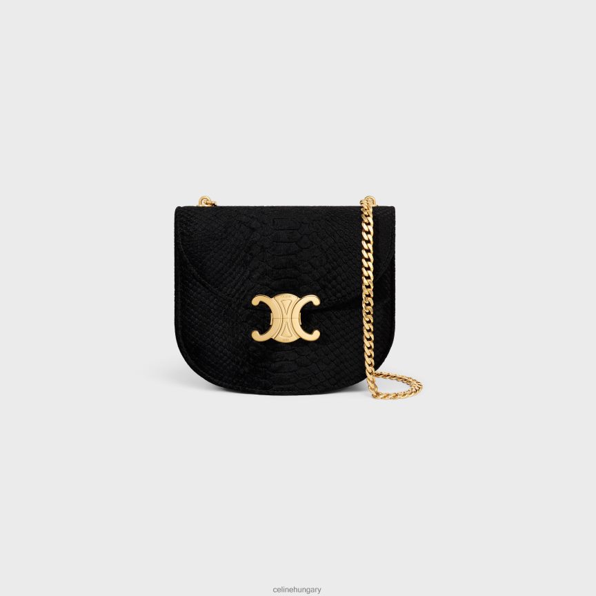 kiegészítők CELINE lánc besace clea python hatású bársonyban fekete nők J6P488170