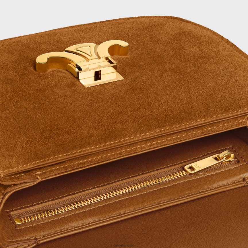 kiegészítők CELINE lánc besace clea velúr borjúbőrből szegecsekkel pekandió nők J6P488169