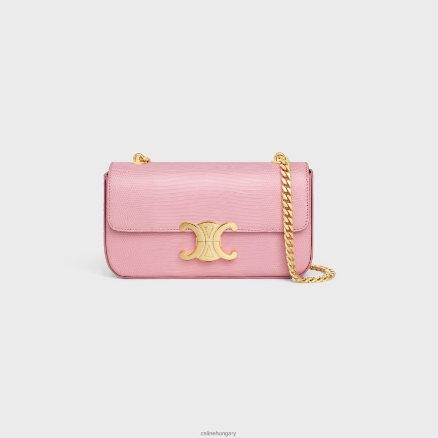 kiegészítők CELINE láncos válltáska claude gyíkban rózsa nők J6P48850