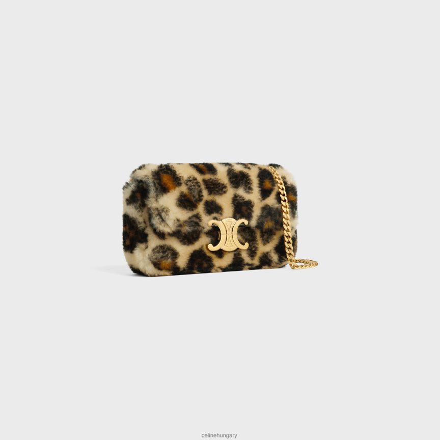 kiegészítők CELINE láncos válltáska claude nyírással mintával leopárd nők J6P48853