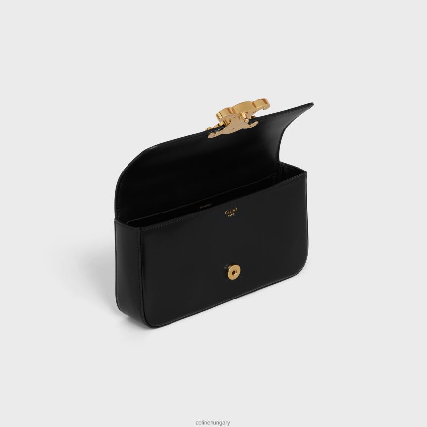 kiegészítők CELINE láncos válltáska claude strassz zárással, fényes borjúbőrből fekete nők J6P488181