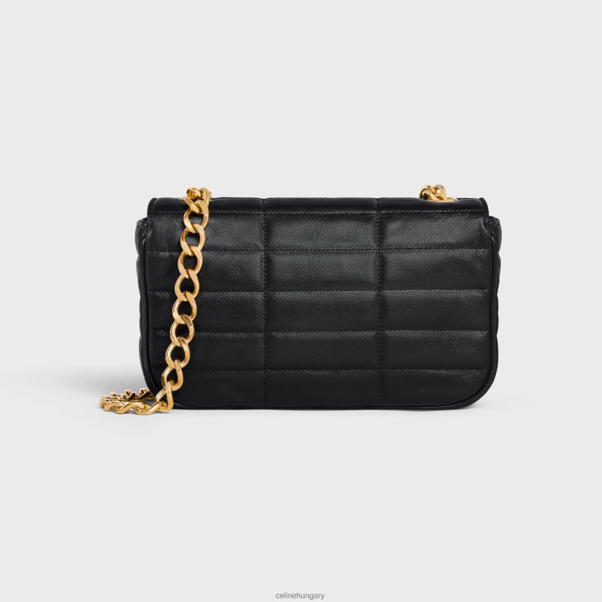 kiegészítők CELINE láncos válltáska matelasse monokróm steppelt borjúbőrből fekete nők J6P488280